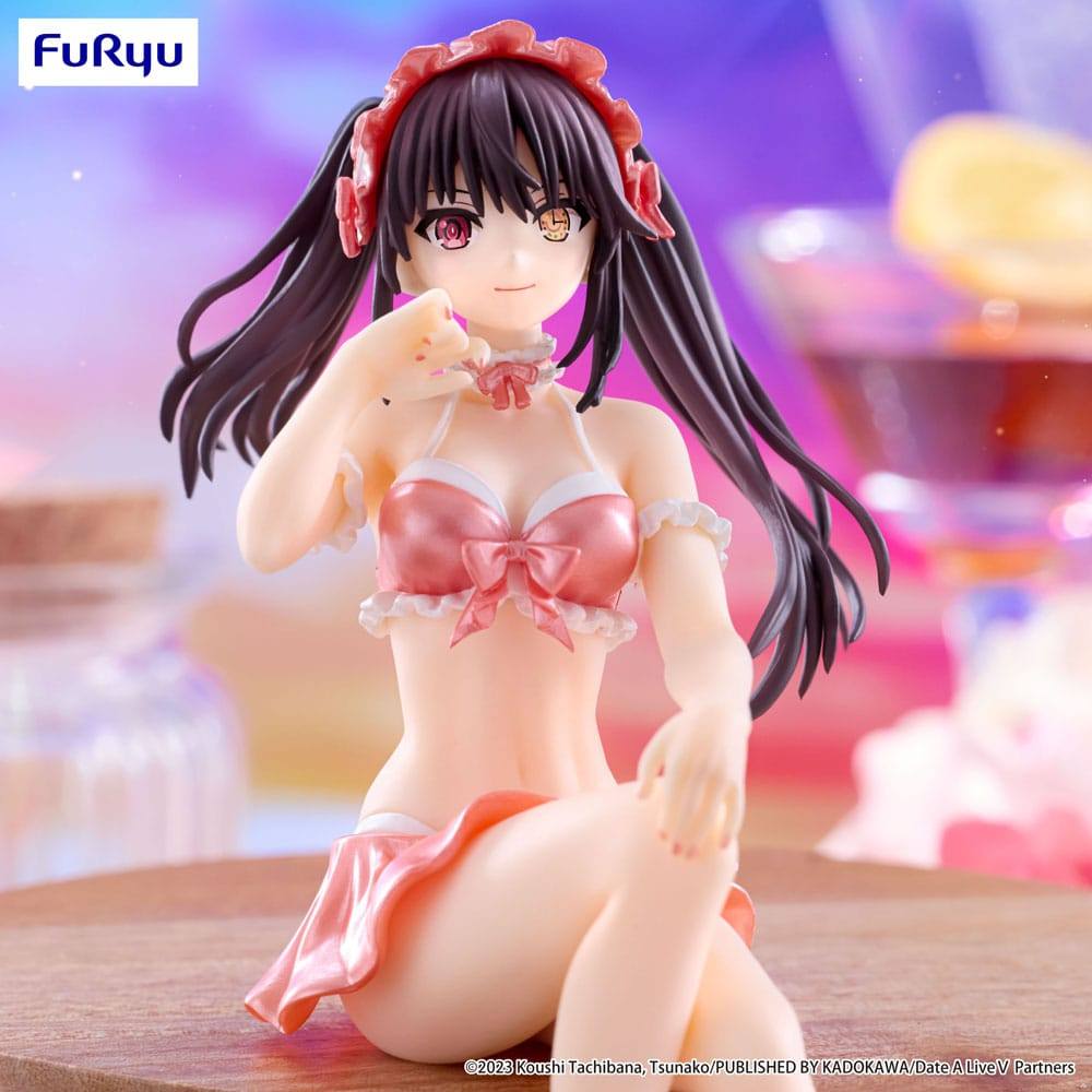 Date A Live V Noodle Stopper PVC Statue Kurumi Tokisaki Swimsuit Pastel Red Color Ver. 15cm - Scale Statue - Furyu - Hobby Figures UK