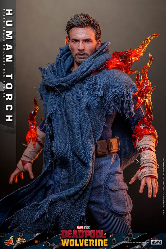 Deadpool & Wolverine Movie Masterpiece Action Figure 1/6 Human Torch 31cm