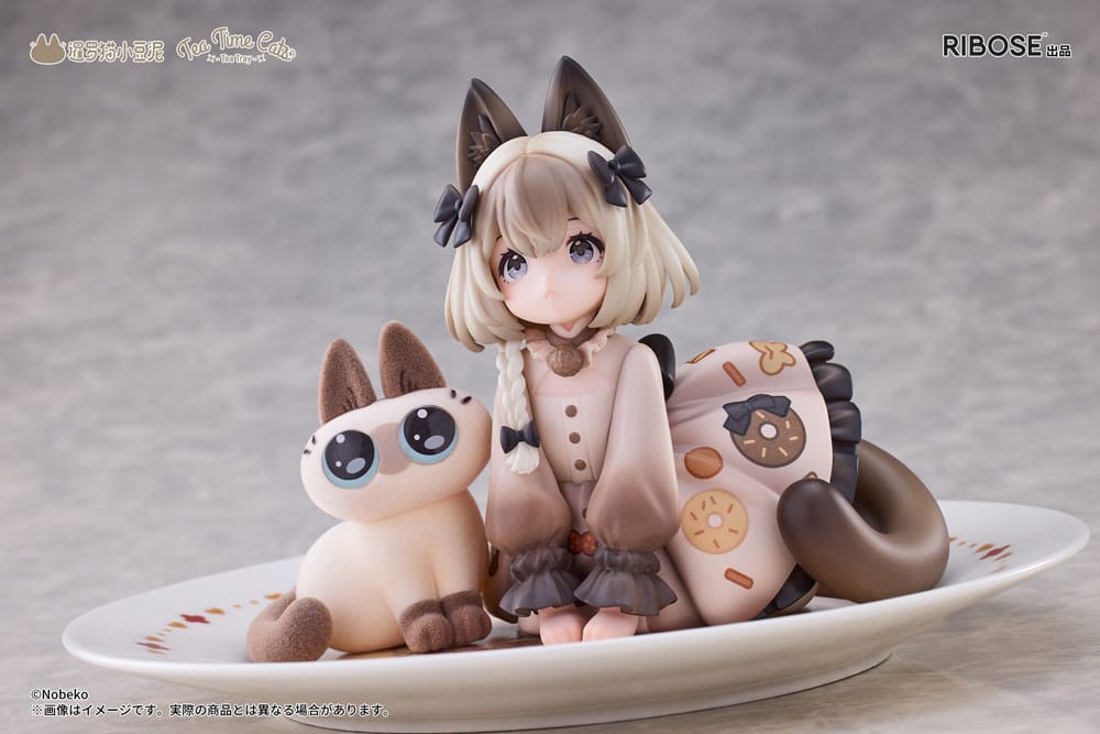 Decorated Life Collection PVC Statue Tea Time Cats x Siamese Cat Azuki-san Friendship Collaboration Exclusive Set 18cm - Scale Statue - Ribose - Hobby Figures UK
