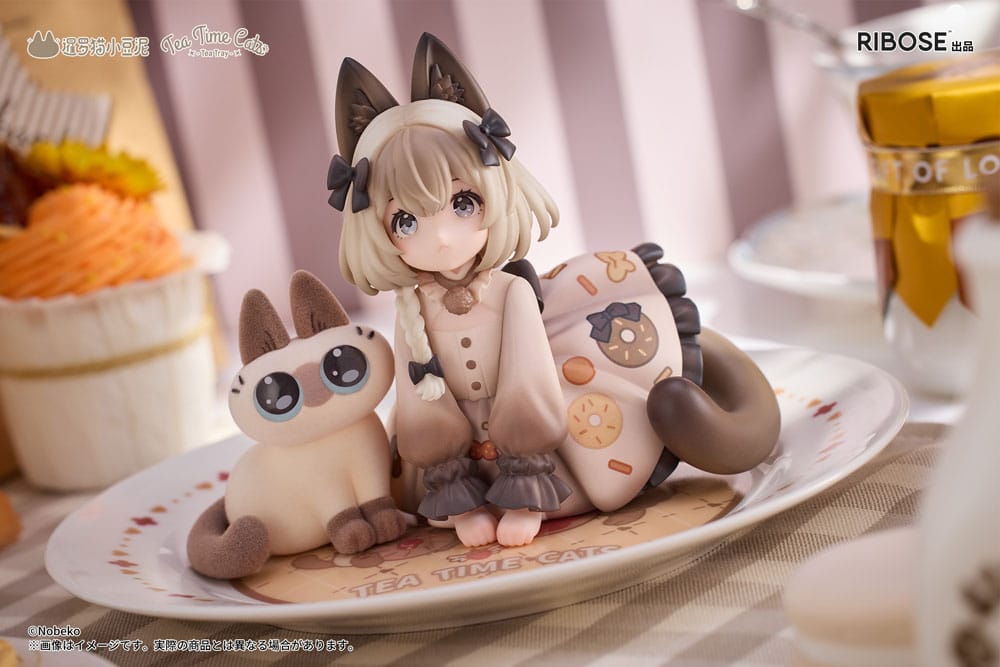 Decorated Life Collection PVC Statue Tea Time Cats x Siamese Cat Azuki-san Friendship Collaboration Exclusive Set 18cm - Scale Statue - Ribose - Hobby Figures UK