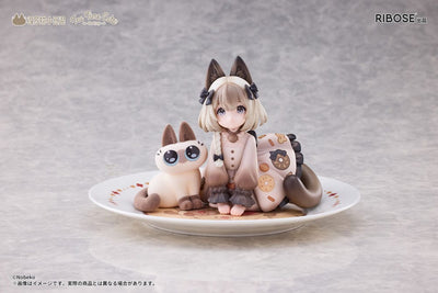 Decorated Life Collection PVC Statue Tea Time Cats x Siamese Cat Azuki-san Friendship Collaboration Exclusive Set 18cm - Scale Statue - Ribose - Hobby Figures UK