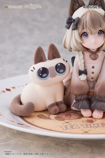Decorated Life Collection PVC Statue Tea Time Cats x Siamese Cat Azuki-san Friendship Collaboration Exclusive Set 18cm - Scale Statue - Ribose - Hobby Figures UK