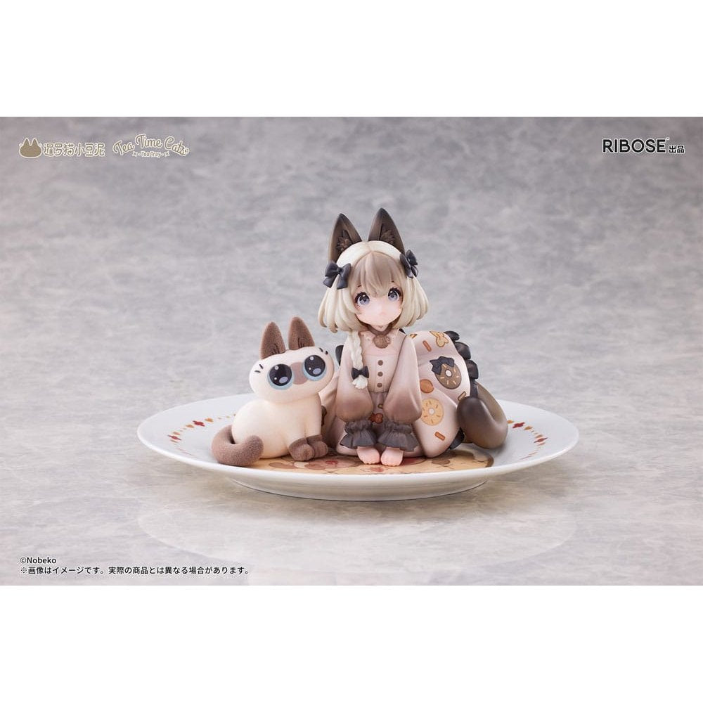 Decorated Life Collection PVC Statue Tea Time Cats x Siamese Cat Azuki-san Friendship Collaboration Exclusive Set 18cm - Scale Statue - Ribose - Hobby Figures UK