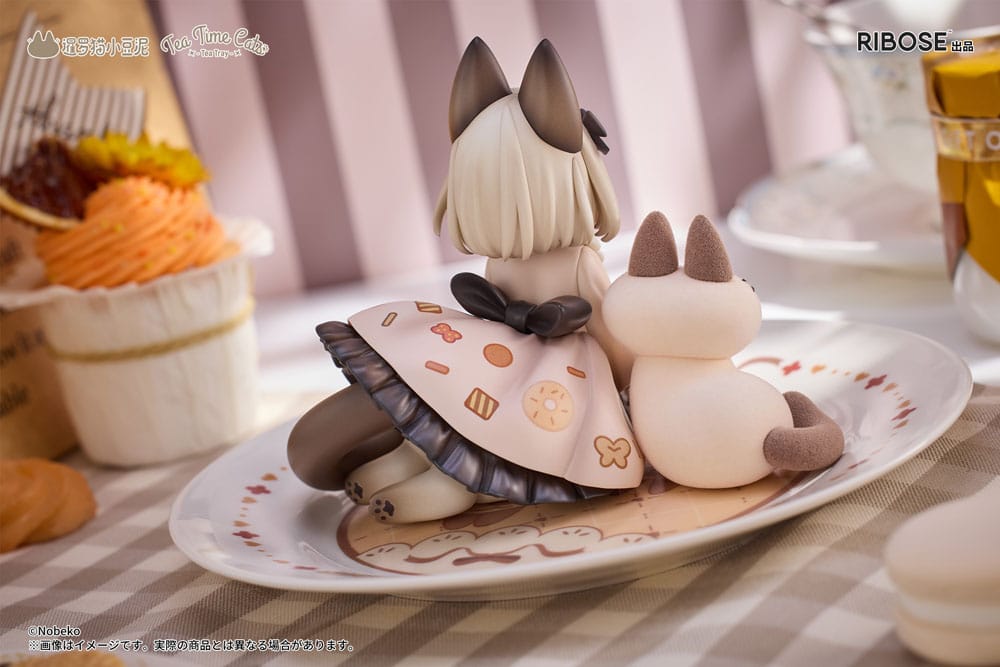 Decorated Life Collection PVC Statue Tea Time Cats x Siamese Cat Azuki-san Friendship Collaboration Exclusive Set 18cm - Scale Statue - Ribose - Hobby Figures UK