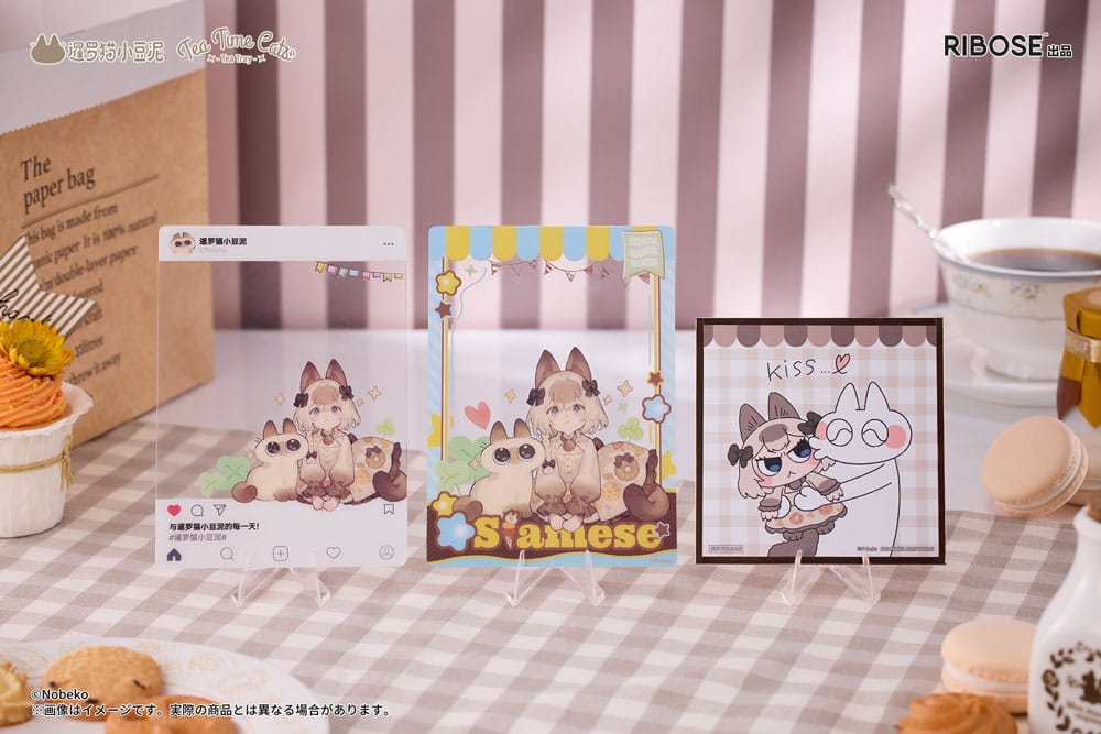 Decorated Life Collection PVC Statue Tea Time Cats x Siamese Cat Azuki-san Friendship Collaboration Exclusive Set 18cm - Scale Statue - Ribose - Hobby Figures UK