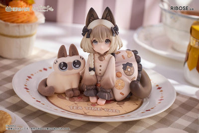 Decorated Life Collection PVC Statue Tea Time Cats x Siamese Cat Azuki-san Friendship Collaboration Exclusive Set 18cm - Scale Statue - Ribose - Hobby Figures UK