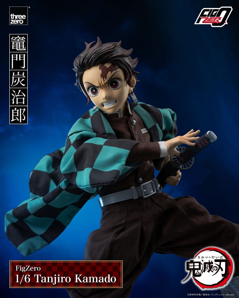 Demon Slayer: Kimetsu no Yaiba FigZero Action Figure 1/6 Tanjiro Kamado 27cm - Action Figures - ThreeZero - Hobby Figures UK