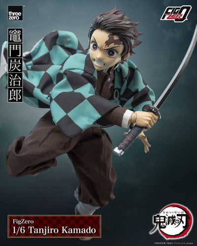 Demon Slayer: Kimetsu no Yaiba FigZero Action Figure 1/6 Tanjiro Kamado 27cm - Action Figures - ThreeZero - Hobby Figures UK
