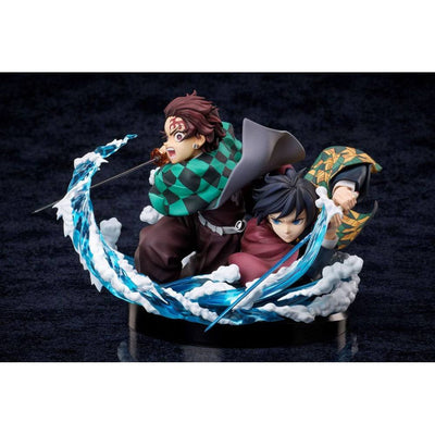 Demon Slayer: Kimetsu no Yaiba PVC Statue Tanjiro & Giyuu 13cm - Scale Statue - Aniplex - Hobby Figures UK