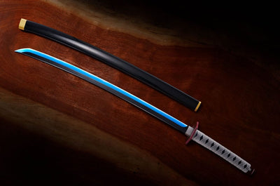 Demon Slayer: Kimetsu no Yaiba Proplica Replica 1/1 Nichirin Sword (Giyu Tomioka) 95cm - Scale Statue - Bandai Tamashii Nations - Hobby Figures UK