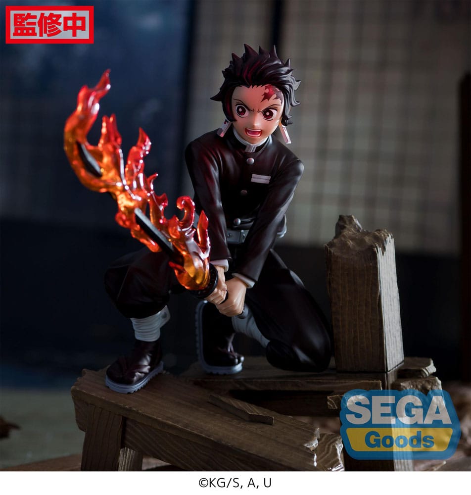 Demon Slayer: Kimetsu no Yaiba Xross Link Anime PVC Statue Tanjiro Kamado -Swordsmith Village Arc- 12cm - Scale Statue - Sega - Hobby Figures UK