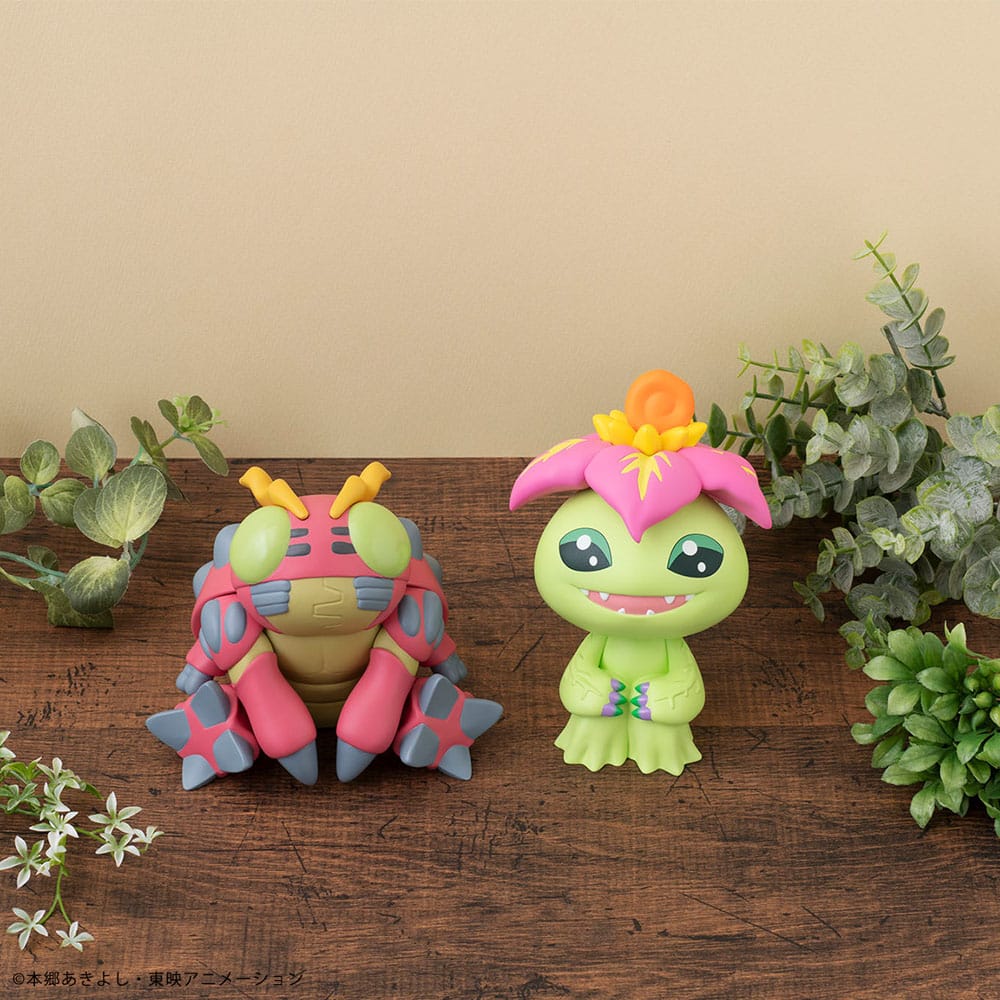 Digimon Adventure Look Up PVC Statues Tentomon & Palmon 11cm (with gift) - Scale Statue - Megahouse - Hobby Figures UK