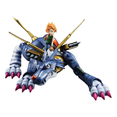 Digimon Adventure Precious G.E.M. Series PVC Statue Metal Garurumon & Ishida Yamato 30cm - Scale Statue - Megahouse - Hobby Figures UK