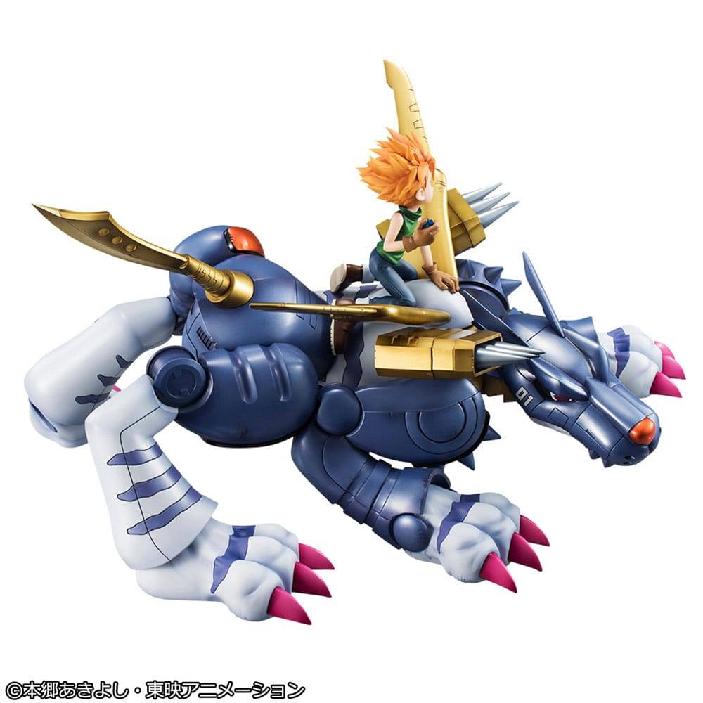 Digimon Adventure Precious G.E.M. Series PVC Statue Metal Garurumon & Ishida Yamato 30cm - Scale Statue - Megahouse - Hobby Figures UK