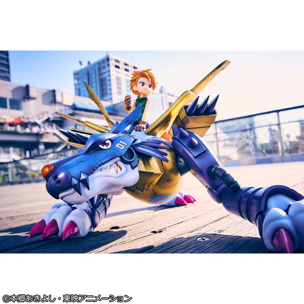 Digimon Adventure Precious G.E.M. Series PVC Statue Metal Garurumon & Ishida Yamato 30cm - Scale Statue - Megahouse - Hobby Figures UK