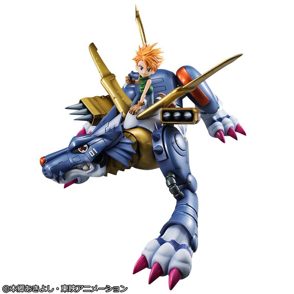 Digimon Adventure Precious G.E.M. Series PVC Statue Metal Garurumon & Ishida Yamato 30cm - Scale Statue - Megahouse - Hobby Figures UK