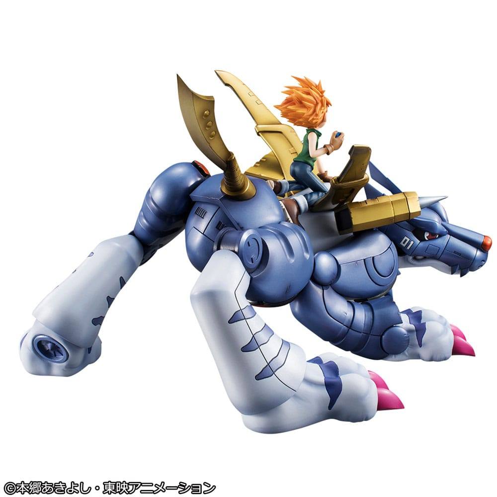 Digimon Adventure Precious G.E.M. Series PVC Statue Metal Garurumon & Ishida Yamato 30cm - Scale Statue - Megahouse - Hobby Figures UK