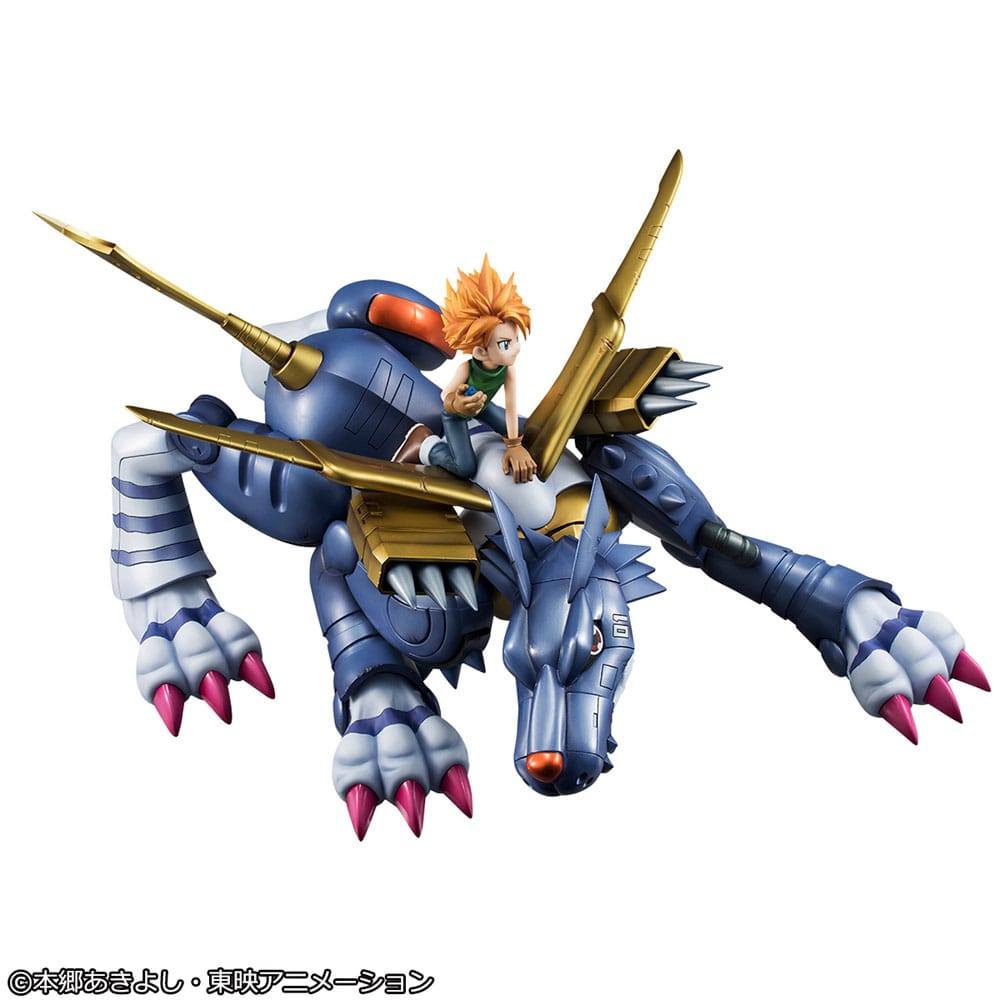Digimon Adventure Precious G.E.M. Series PVC Statue Metal Garurumon & Ishida Yamato 30cm - Scale Statue - Megahouse - Hobby Figures UK
