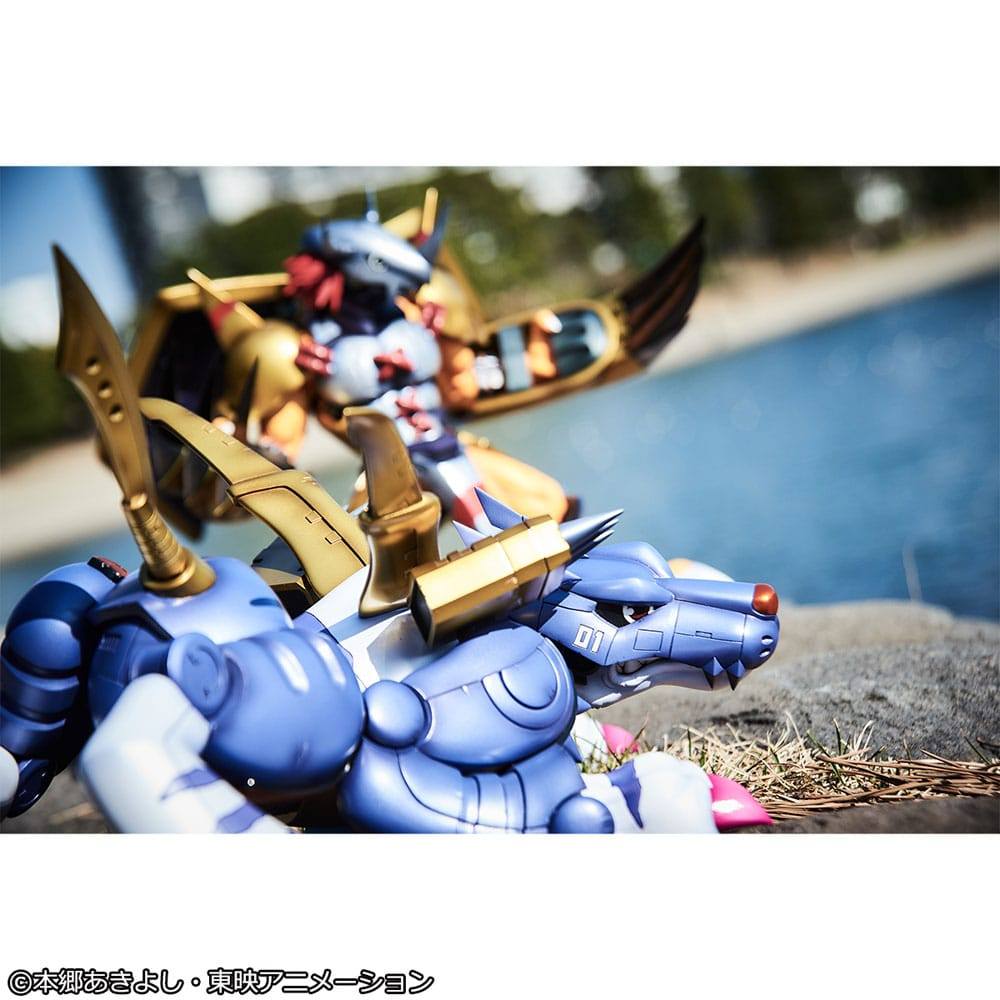 Digimon Adventure Precious G.E.M. Series PVC Statue Metal Garurumon & Ishida Yamato 30cm - Scale Statue - Megahouse - Hobby Figures UK