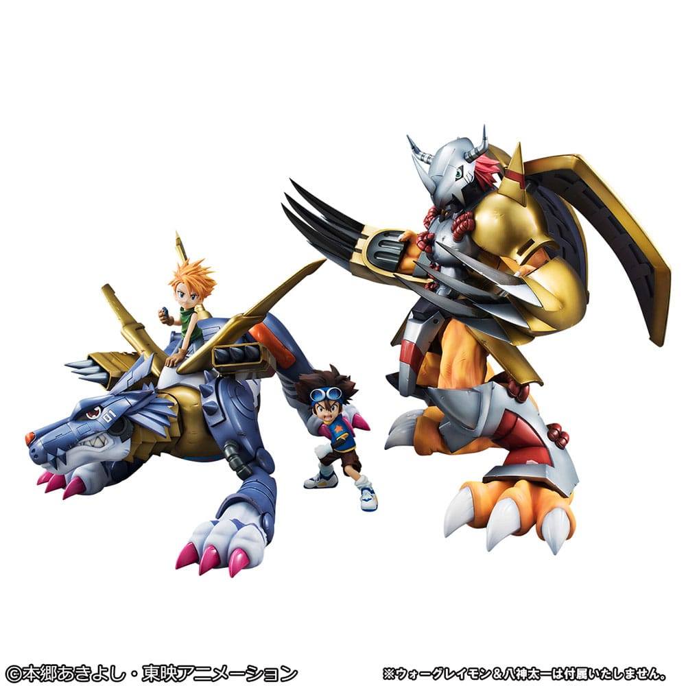 Digimon Adventure Precious G.E.M. Series PVC Statue Metal Garurumon & Ishida Yamato 30cm - Scale Statue - Megahouse - Hobby Figures UK
