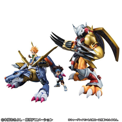 Digimon Adventure Precious G.E.M. Series PVC Statue Metal Garurumon & Ishida Yamato 30cm - Scale Statue - Megahouse - Hobby Figures UK