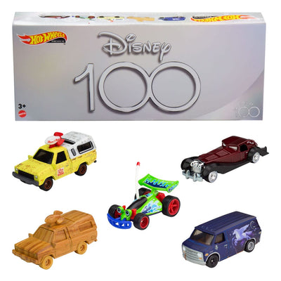 Disney 100th Anniversary Hot Wheels Premium Diecast Vehicles 1/43 5-Pack - Action Figures - Mattel - Hobby Figures UK