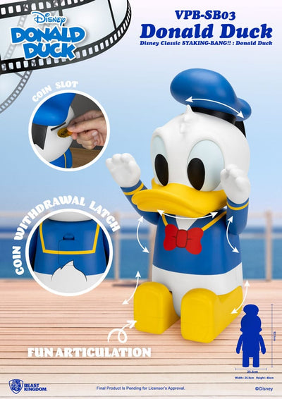 Disney Syaing Bang Vinyl Bank Mickey and Friends Donald Duck 53cm - Scale Statue - Beast Kingdom Toys - Hobby Figures UK