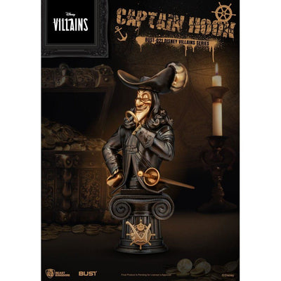 Disney Villains Series PVC Bust Captain Hook 16cm - Scale Statue - Beast Kingdom Toys - Hobby Figures UK