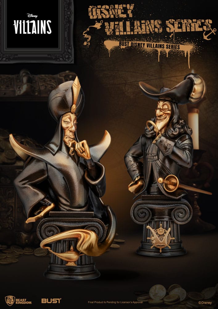 Disney Villains Series PVC Bust Captain Hook 16cm - Scale Statue - Beast Kingdom Toys - Hobby Figures UK