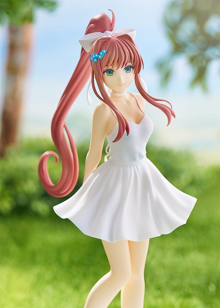 Doki Doki Literature Club! Pop Up Parade PVC Statue Monika: White Dress Ver. 18cm - Scale Statue - Good Smile Company - Hobby Figures UK