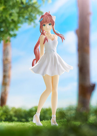 Doki Doki Literature Club! Pop Up Parade PVC Statue Monika: White Dress Ver. 18cm - Scale Statue - Good Smile Company - Hobby Figures UK