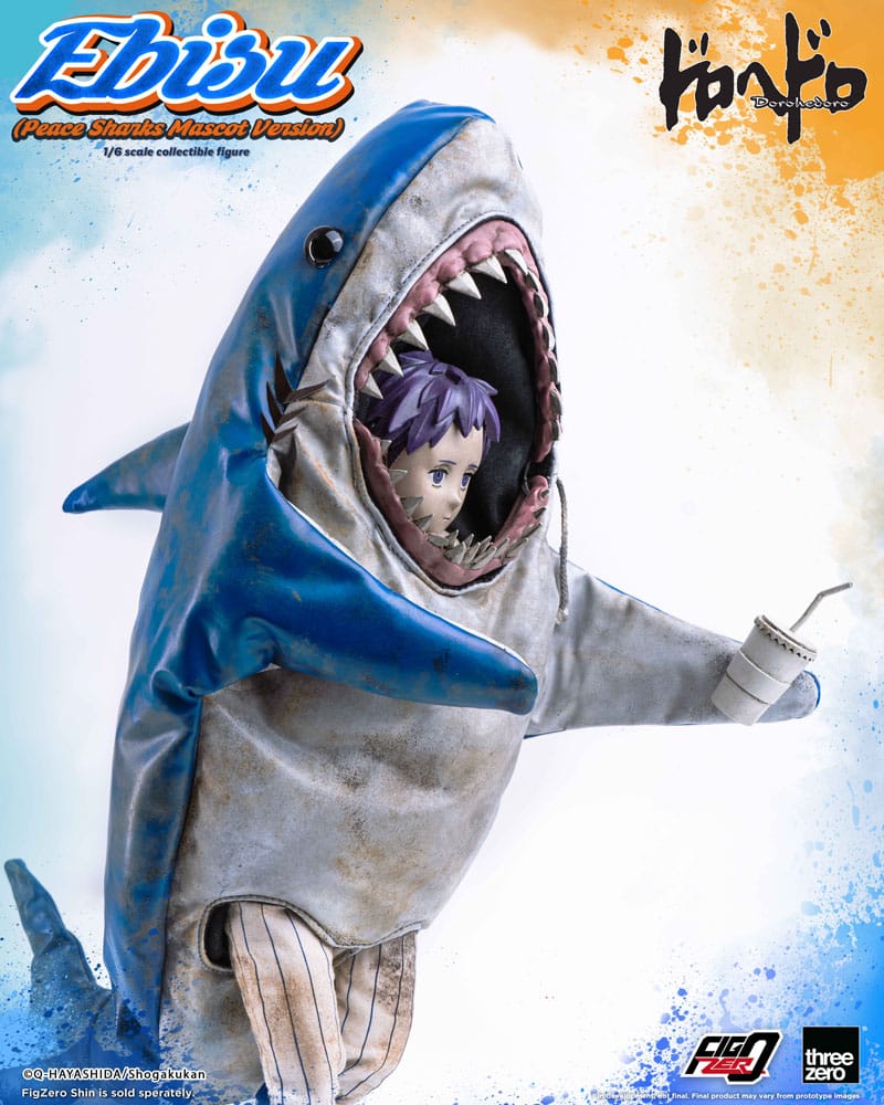 Dorohedoro FigZero Action Figure 1/6 Ebisu Peace Sharks Mascot Ver. 24cm - Action Figures - ThreeZero - Hobby Figures UK