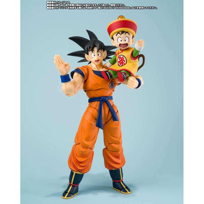 Dragon Ball S.H. Figuarts Action Figure Son Goku & Son Gohan Kid & Kintoun 14cm & 6 cm - Action Figures - Bandai Tamashii Nations - Hobby Figures UK