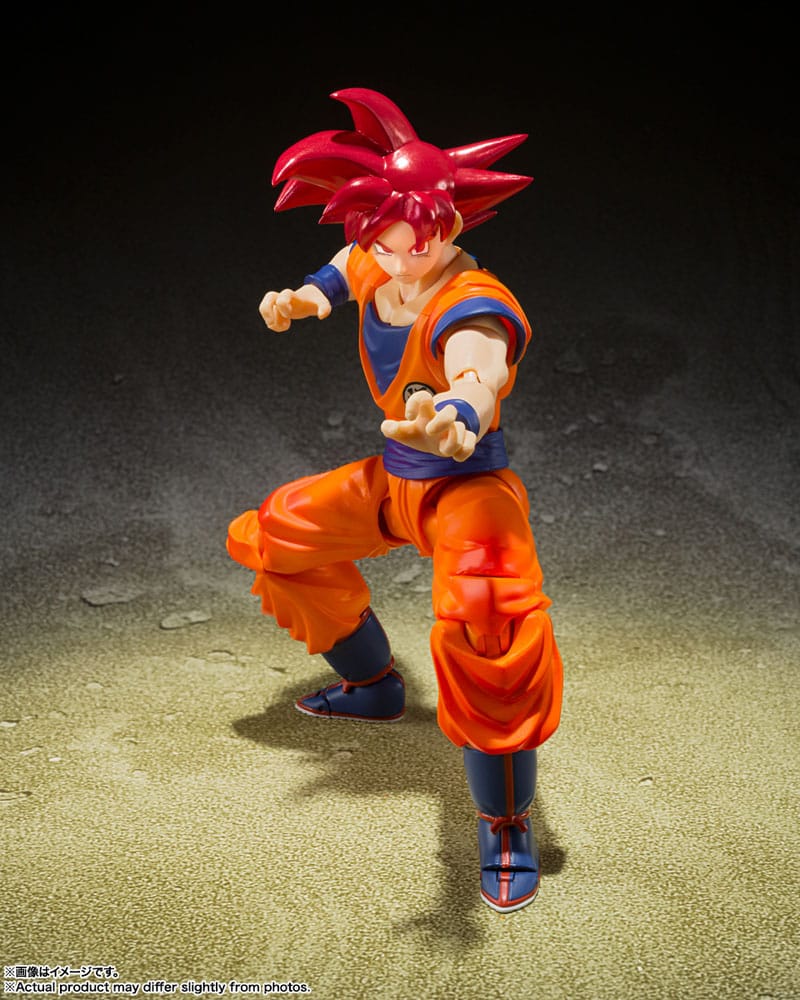 Dragon Ball Super S.H. Figuarts Action Figure Super Saiyan God Son Goku Saiyan God of Virture 14cm - Action Figures - Bandai Tamashii Nations - Hobby Figures UK