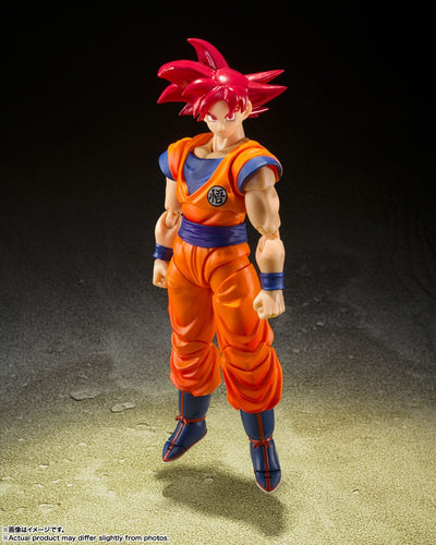 Dragon Ball Super S.H. Figuarts Action Figure Super Saiyan God Son Goku Saiyan God of Virture 14cm - Action Figures - Bandai Tamashii Nations - Hobby Figures UK