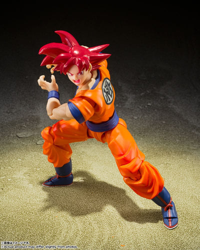 Dragon Ball Super S.H. Figuarts Action Figure Super Saiyan God Son Goku Saiyan God of Virture 14cm - Action Figures - Bandai Tamashii Nations - Hobby Figures UK