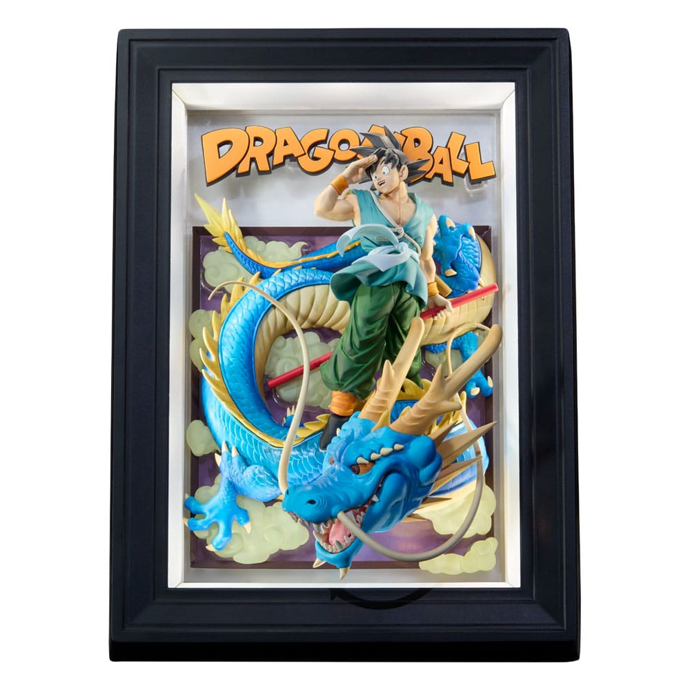 Dragon Ball Z Tamashii Art 3D Relief Picture Son Goku & Dragon 27cm - Scale Statue - Bandai Tamashii Nations - Hobby Figures UK