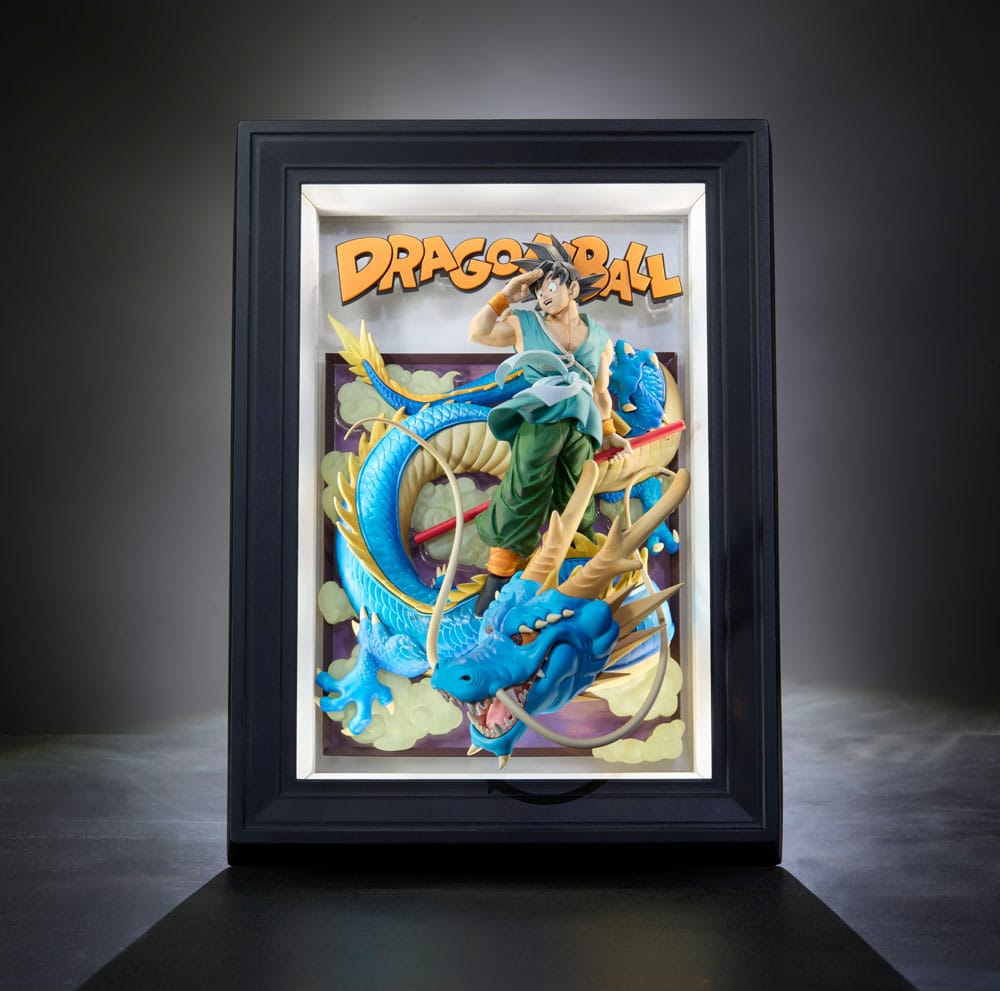 Dragon Ball Z Tamashii Art 3D Relief Picture Son Goku & Dragon 27cm - Scale Statue - Bandai Tamashii Nations - Hobby Figures UK