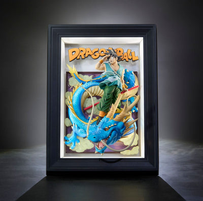 Dragon Ball Z Tamashii Art 3D Relief Picture Son Goku & Dragon 27cm - Scale Statue - Bandai Tamashii Nations - Hobby Figures UK