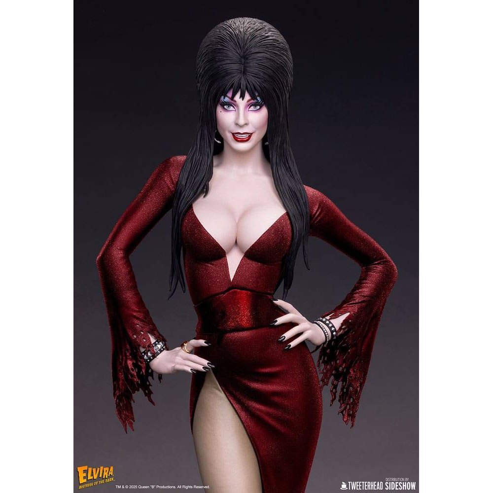Elvira: Mistress of the Dark Maquette 1/4 Elvira (Red Glitter Dress) 48cm