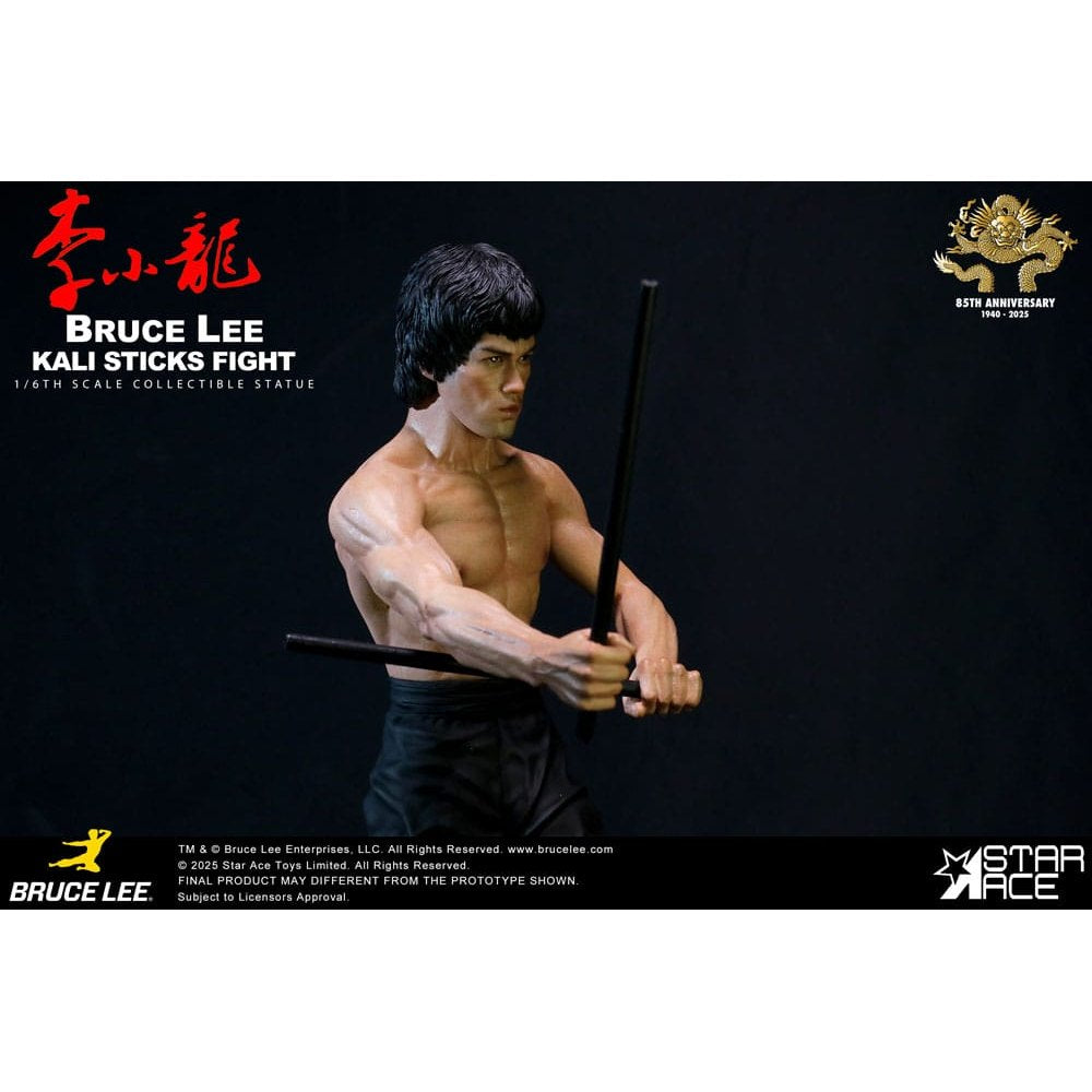 Enter the Dragon Movie Statue 1/6 Bruce Lee Kali Sticks Fight Normal Basement Version 30cm - Scale Statue - Star Ace Toys - Hobby Figures UK