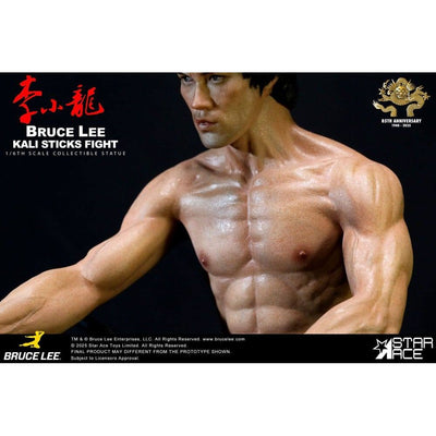Enter the Dragon Movie Statue 1/6 Bruce Lee Kali Sticks Fight Normal Basement Version 30cm - Scale Statue - Star Ace Toys - Hobby Figures UK