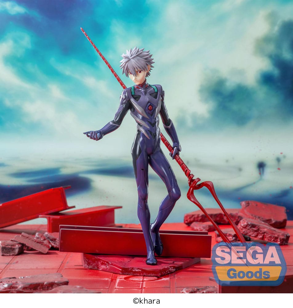 Evangelion: 3.0+1.0 Thrice Upon a Time Luminasta PVC Statue Kaworu Nagisa x Spear of Longinus 21cm - Scale Statue - Sega - Hobby Figures UK