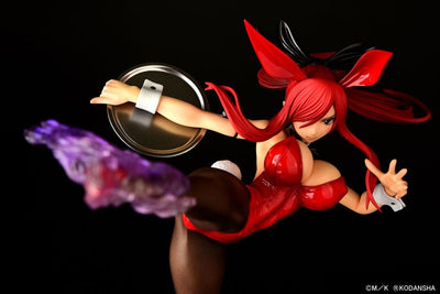 Fairy Tail Statue 1/6 Erza Scarlet High Kick Crimson Bunny Ver. 37cm - Scale Statue - Orca Toys - Hobby Figures UK
