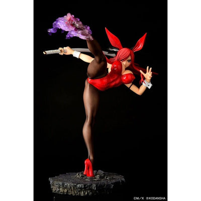 Fairy Tail Statue 1/6 Erza Scarlet High Kick Crimson Bunny Ver. 37cm - Scale Statue - Orca Toys - Hobby Figures UK