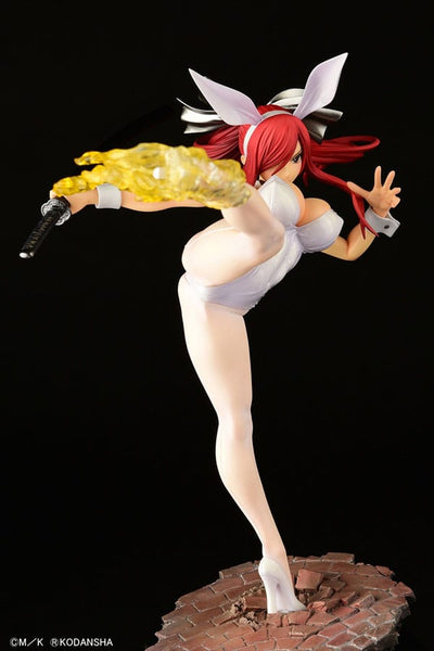 Fairy Tail Statue 1/6 Erza Scarlet High Kick White Bunny Ver. 37cm - Scale Statue - Orca Toys - Hobby Figures UK