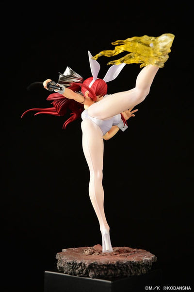 Fairy Tail Statue 1/6 Erza Scarlet High Kick White Bunny Ver. 37cm - Scale Statue - Orca Toys - Hobby Figures UK