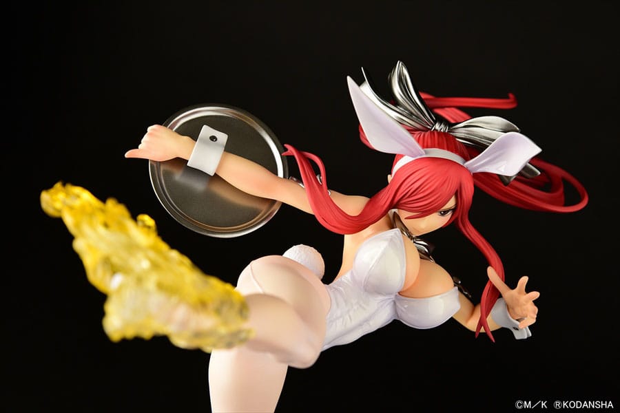 Fairy Tail Statue 1/6 Erza Scarlet High Kick White Bunny Ver. 37cm - Scale Statue - Orca Toys - Hobby Figures UK