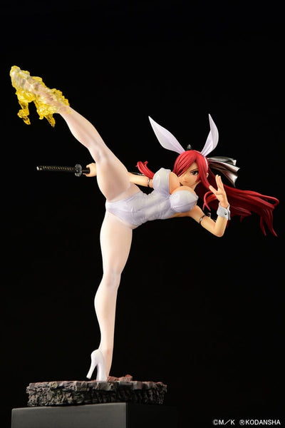 Fairy Tail Statue 1/6 Erza Scarlet High Kick White Bunny Ver. 37cm - Scale Statue - Orca Toys - Hobby Figures UK