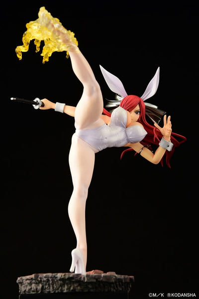 Fairy Tail Statue 1/6 Erza Scarlet High Kick White Bunny Ver. 37cm - Scale Statue - Orca Toys - Hobby Figures UK